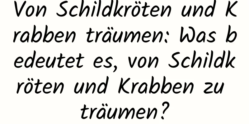 Von Schildkröten und Krabben träumen: Was bedeutet es, von Schildkröten und Krabben zu träumen?