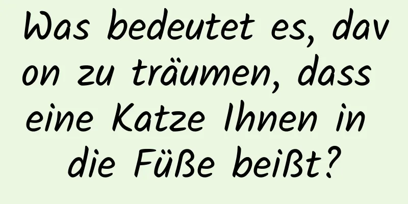 Was bedeutet es, davon zu träumen, dass eine Katze Ihnen in die Füße beißt?