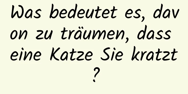 Was bedeutet es, davon zu träumen, dass eine Katze Sie kratzt?