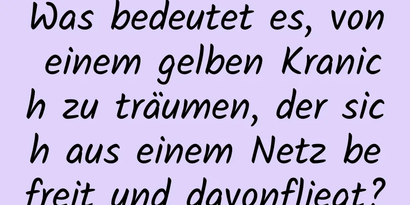 Was bedeutet es, von einem gelben Kranich zu träumen, der sich aus einem Netz befreit und davonfliegt?