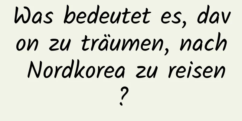 Was bedeutet es, davon zu träumen, nach Nordkorea zu reisen?