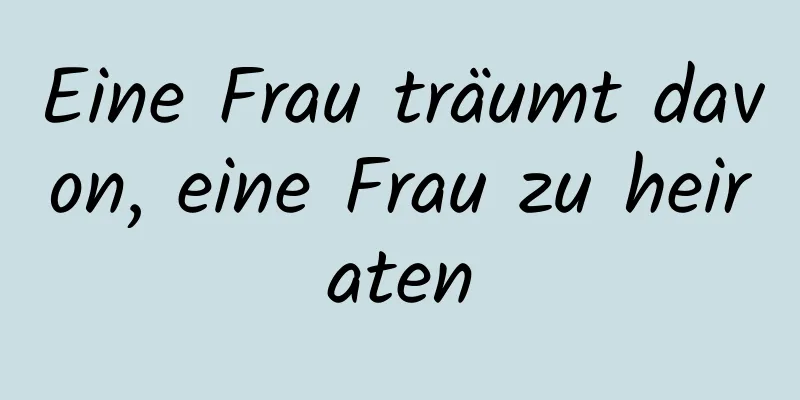 Eine Frau träumt davon, eine Frau zu heiraten