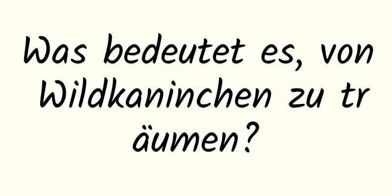 Was bedeutet es, von Wildkaninchen zu träumen?