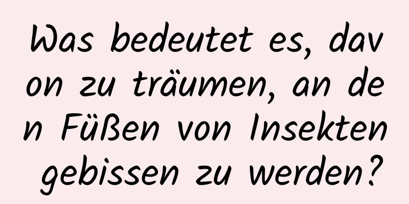 Was bedeutet es, davon zu träumen, an den Füßen von Insekten gebissen zu werden?