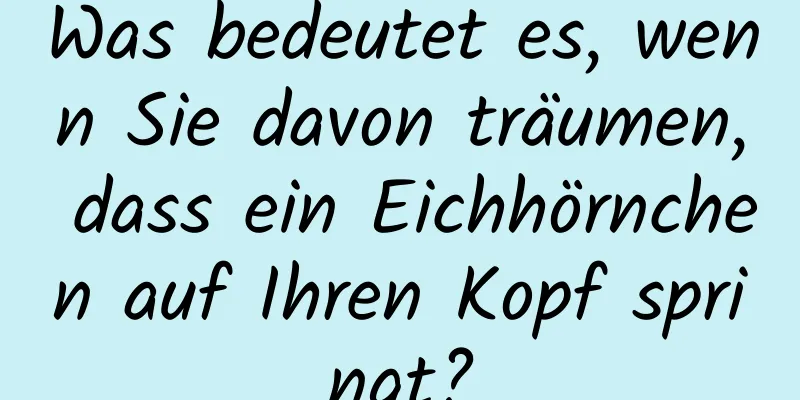 Was bedeutet es, wenn Sie davon träumen, dass ein Eichhörnchen auf Ihren Kopf springt?