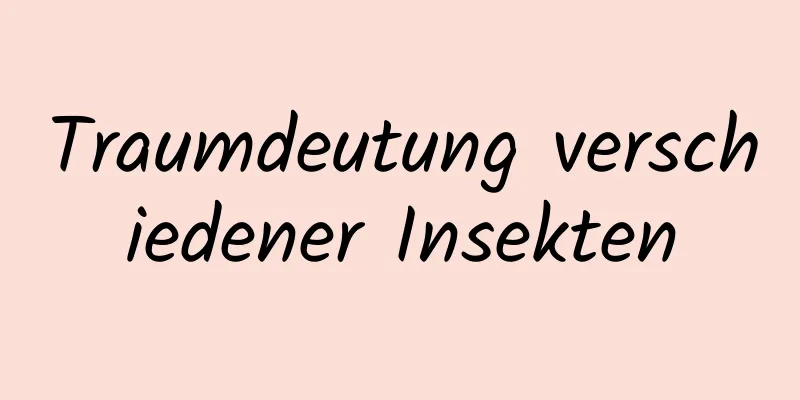 Traumdeutung verschiedener Insekten