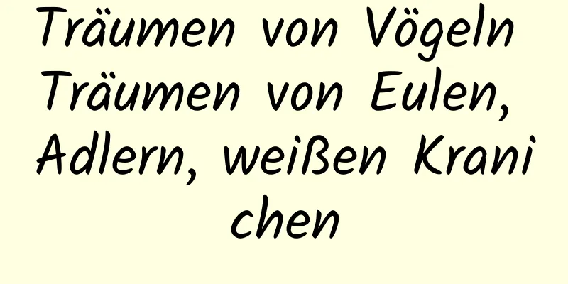 Träumen von Vögeln Träumen von Eulen, Adlern, weißen Kranichen