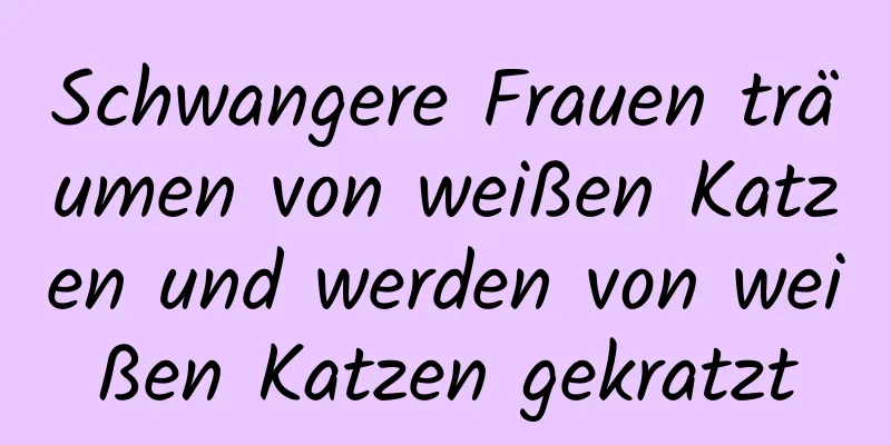 Schwangere Frauen träumen von weißen Katzen und werden von weißen Katzen gekratzt