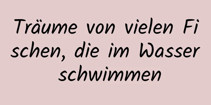 Träume von vielen Fischen, die im Wasser schwimmen