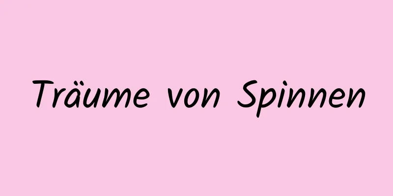 Träume von Spinnen