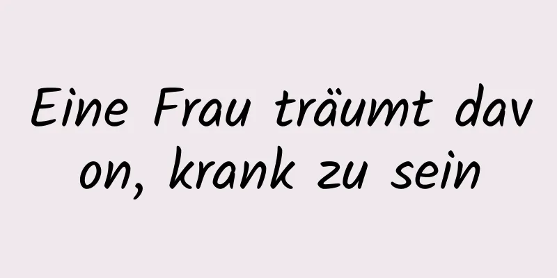 Eine Frau träumt davon, krank zu sein