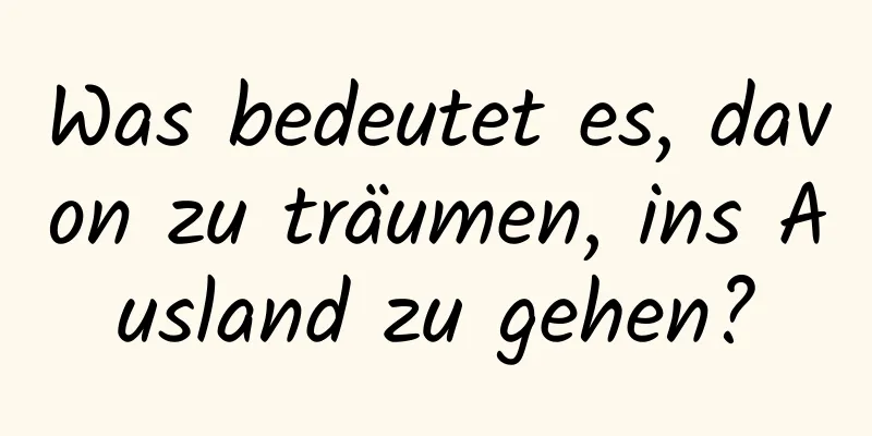 Was bedeutet es, davon zu träumen, ins Ausland zu gehen?