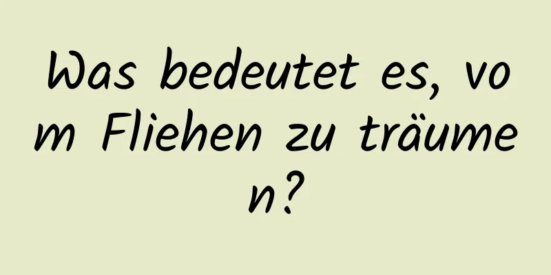 Was bedeutet es, vom Fliehen zu träumen?