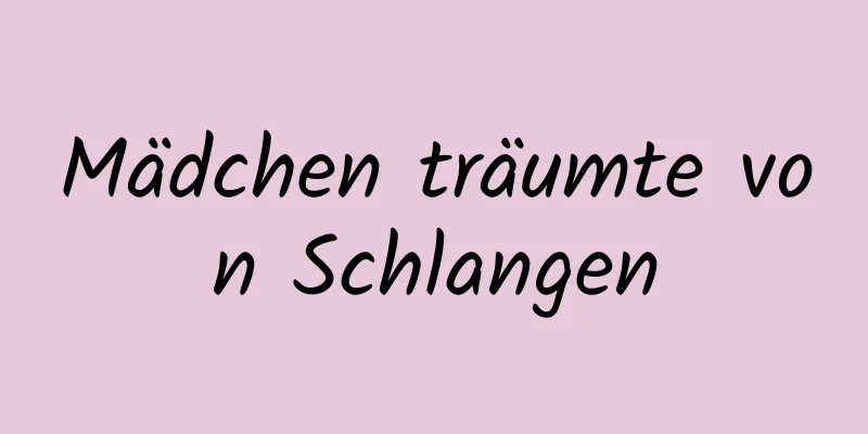 Mädchen träumte von Schlangen