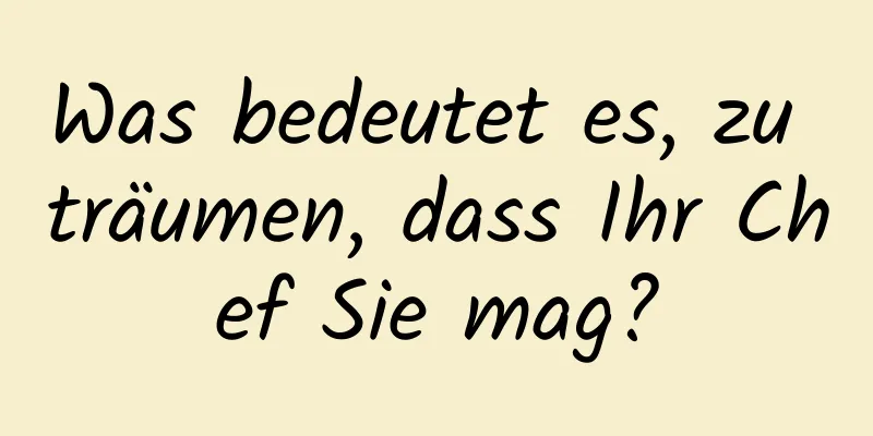 Was bedeutet es, zu träumen, dass Ihr Chef Sie mag?