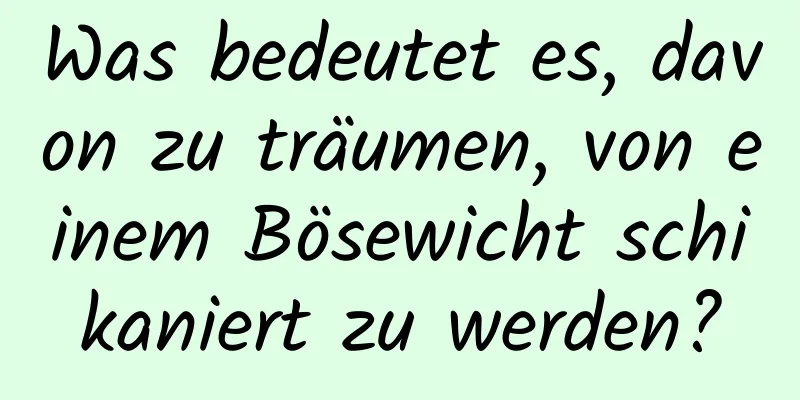 Was bedeutet es, davon zu träumen, von einem Bösewicht schikaniert zu werden?