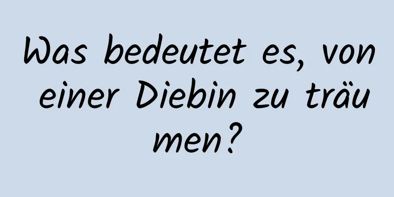 Was bedeutet es, von einer Diebin zu träumen?