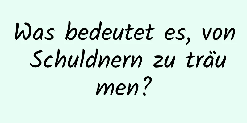 Was bedeutet es, von Schuldnern zu träumen?