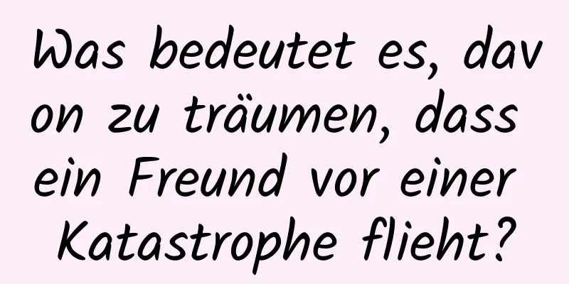 Was bedeutet es, davon zu träumen, dass ein Freund vor einer Katastrophe flieht?